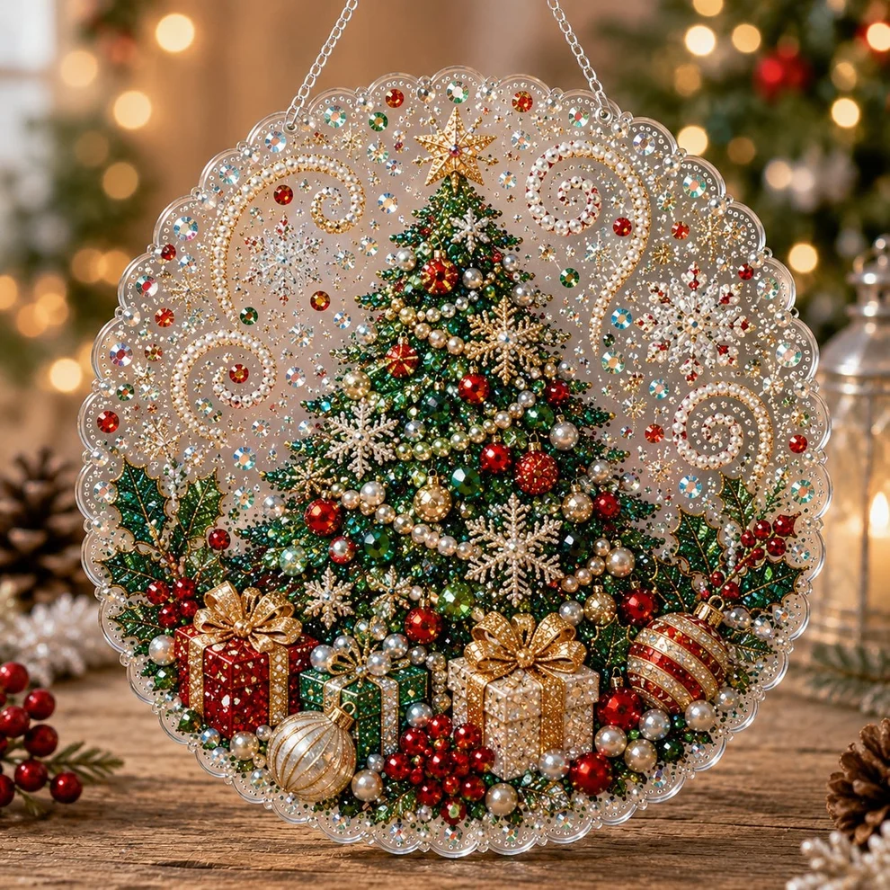 🎄 LAST DAY 49% OFF – ✨ Christmas Pearl Diamond Art Hanging Ornament Kit — image 3