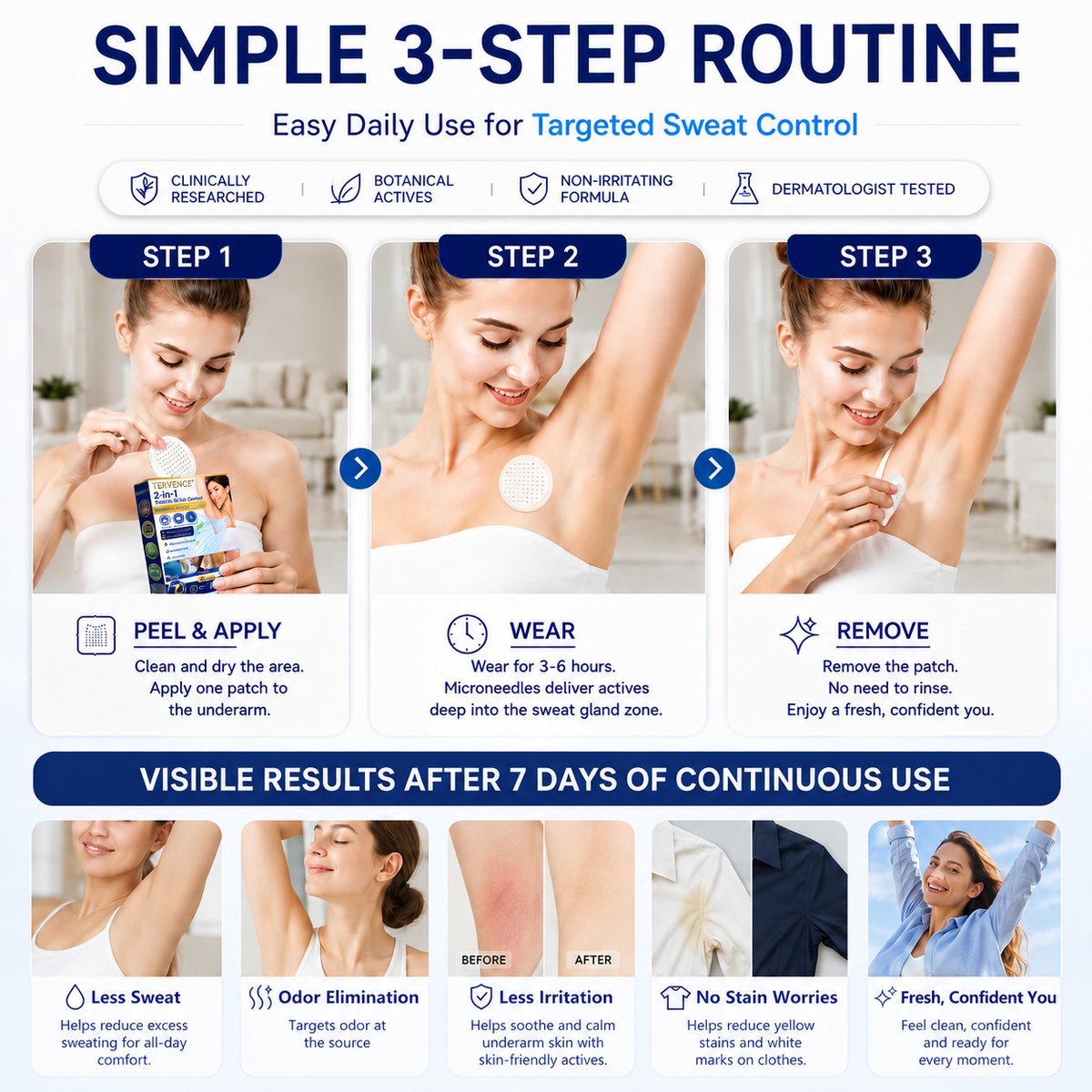 TERVENCE® 2-in-1 Advanced Sweat Control & Deodorant Microneedle Patches — image 13