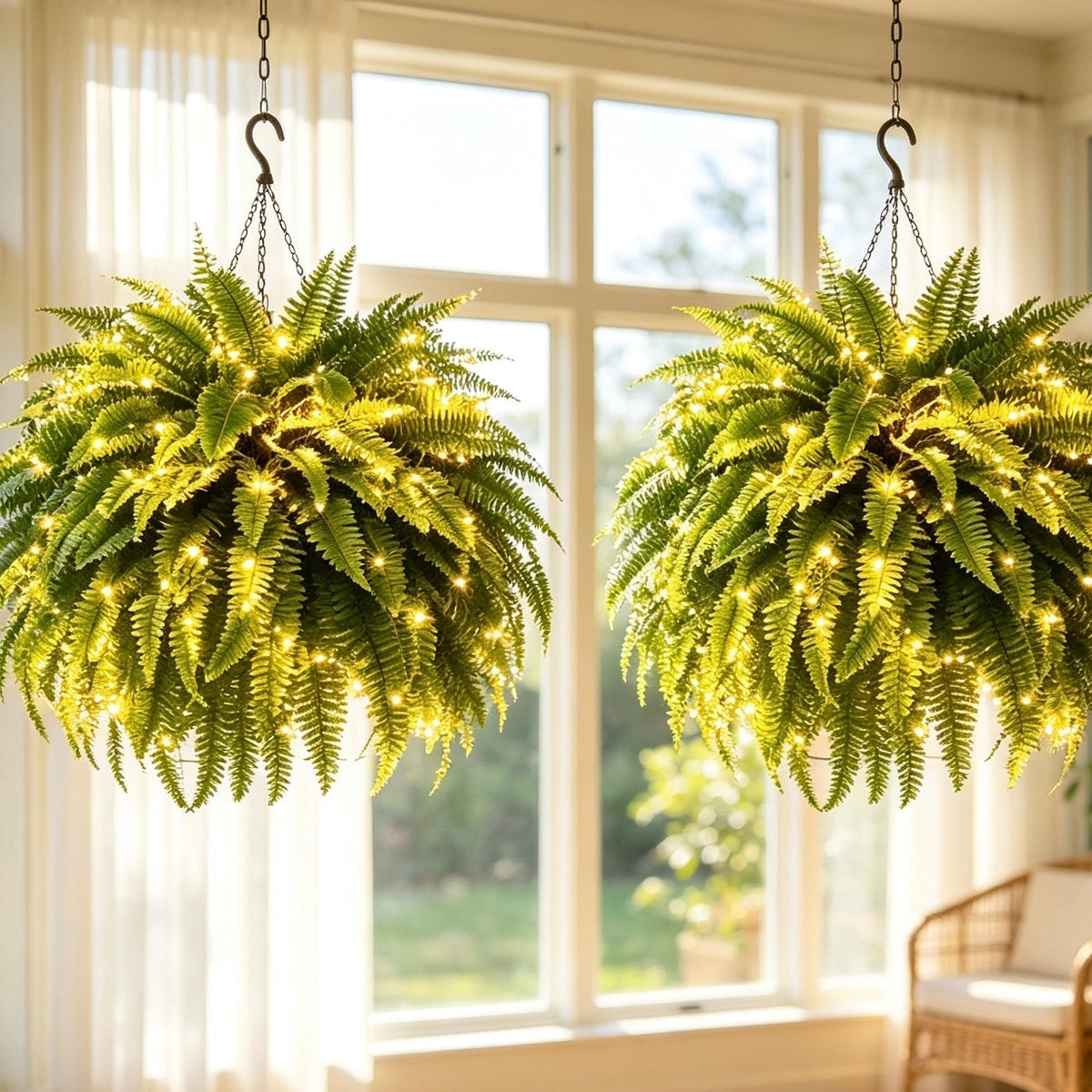 💛Glowing Boston Ferns with Lights – 🌿 Zero Watering, Zero Maintenance — image 15