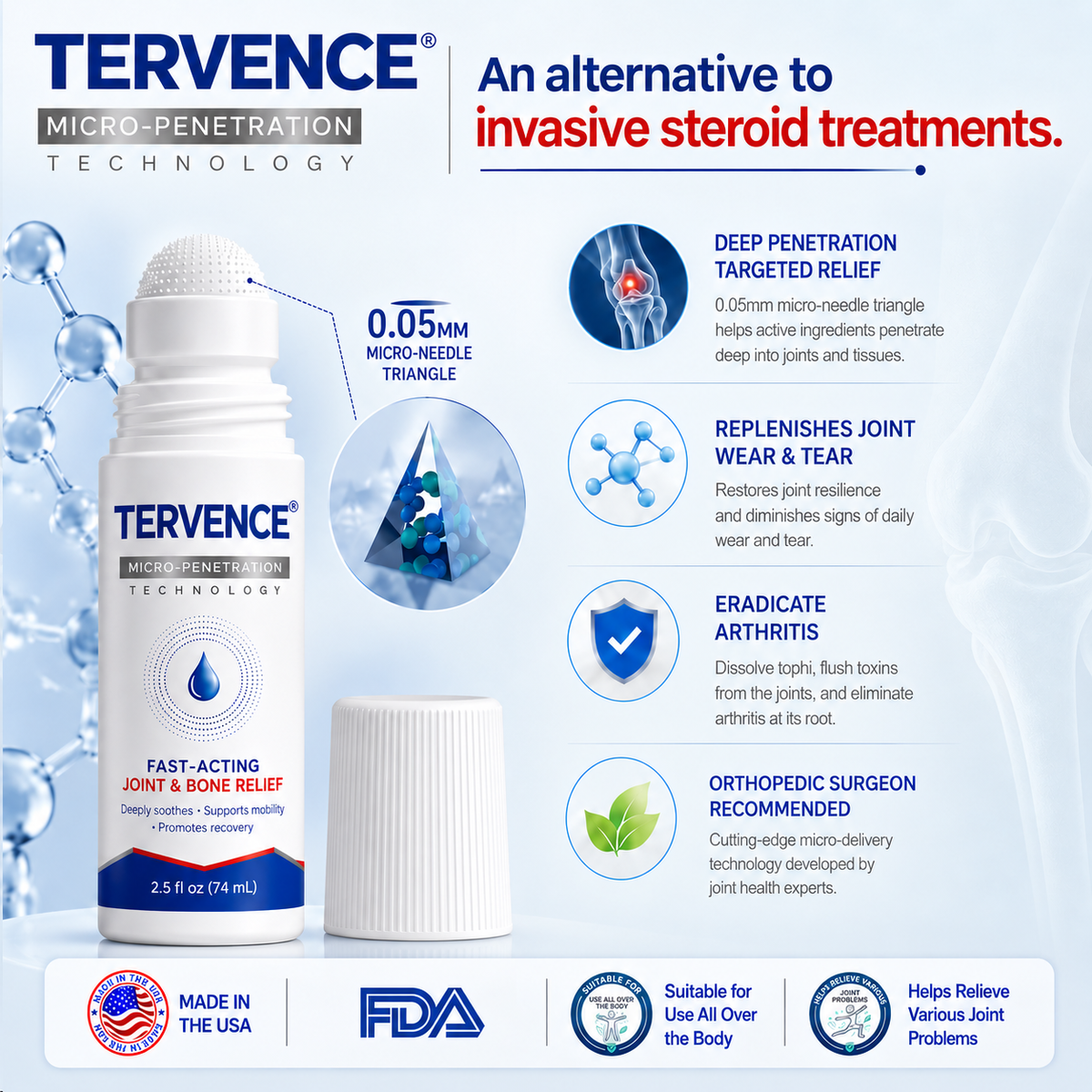 TERVENCE® 💠 0.05mm Microneedle Bone & Joint Roller⚕️ — image 7