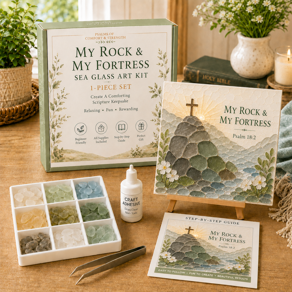 ✝️ Psalms of Comfort & Strength Sea Glass Art Kit — image 10