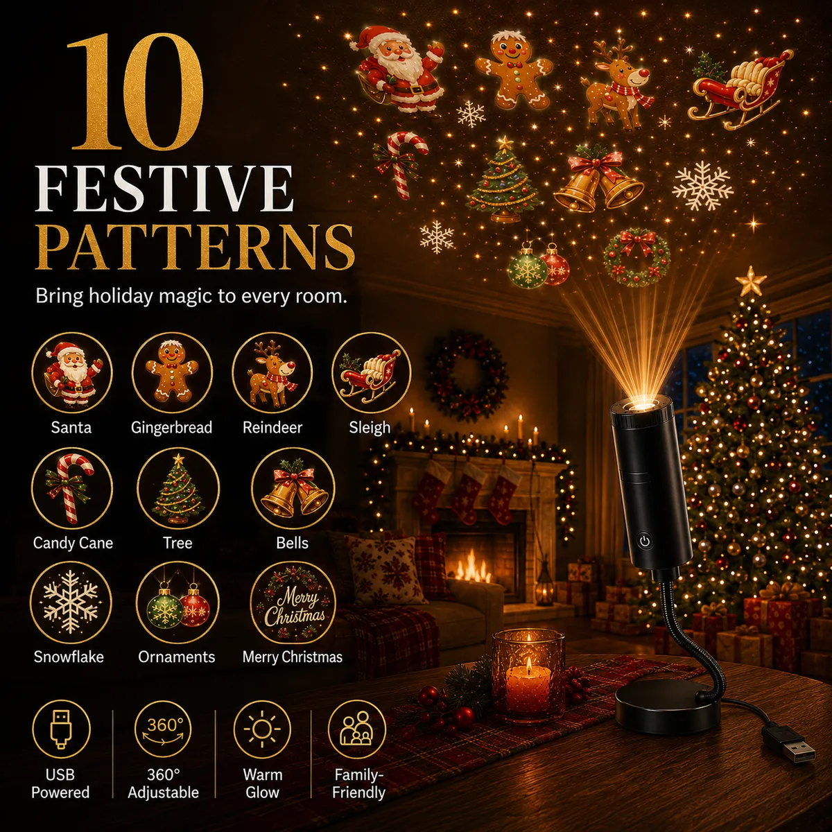 🎄👻 ✨ 60,000+ Sold — Plug & Play HD Holiday Projector for Christmas & Halloween Decor — image 5