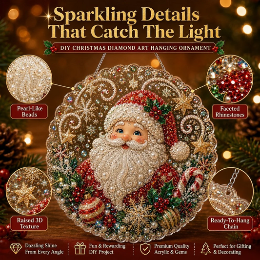 🎄 LAST DAY 49% OFF – ✨ Christmas Pearl Diamond Art Hanging Ornament Kit — image 1