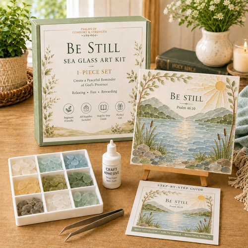 ✝️ Psalms of Comfort & Strength Sea Glass Art Kit — image 1