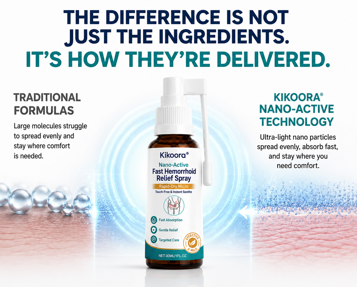 🌿👨 ⚕️Kikoora® Nano-Active Fast Hemorrhoid Relief Spray | Rapid-Dry Micro-Mist with Essential Oils, Touch-Free & Instant Sooth — image 9