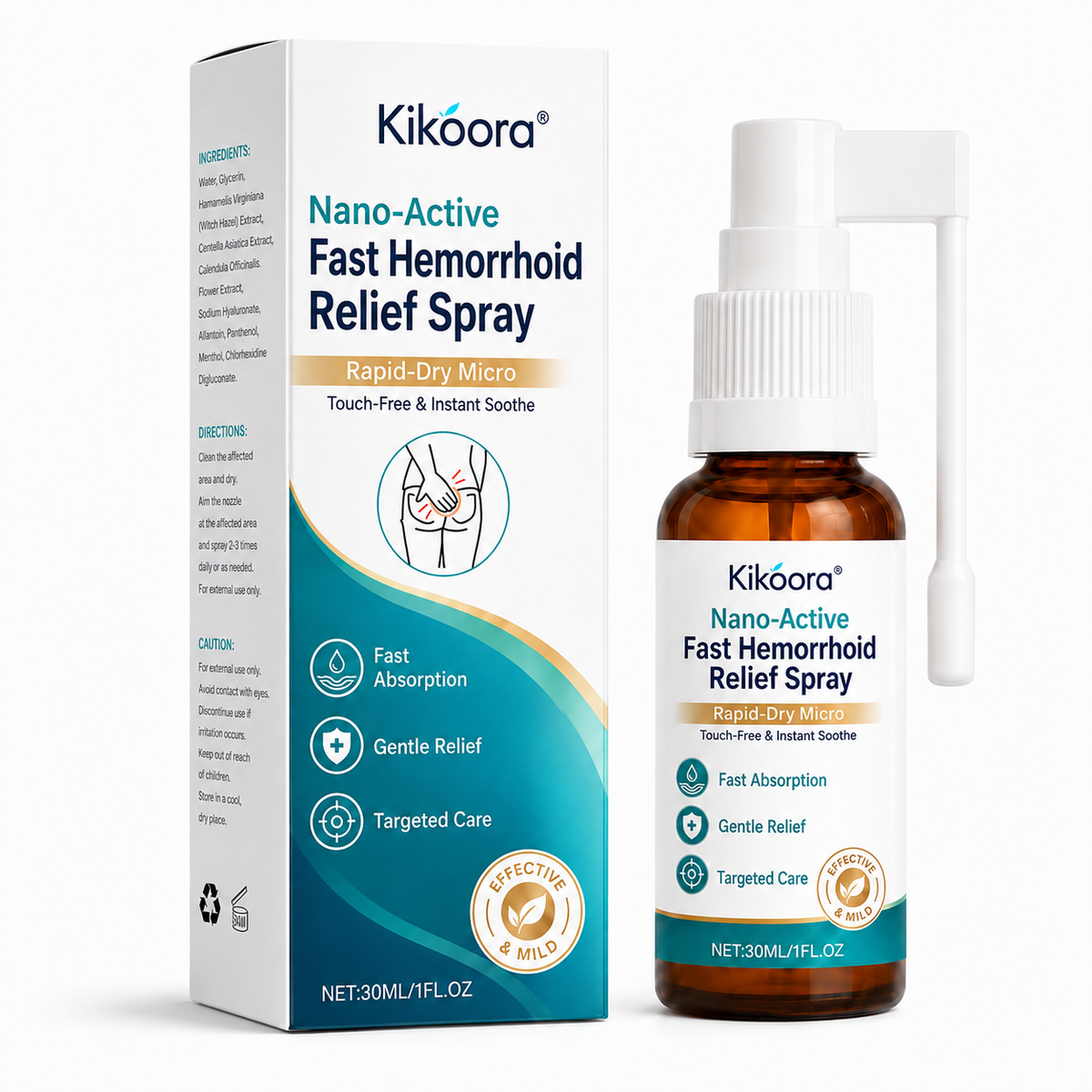 🌿👨 ⚕️Kikoora® Nano-Active Fast Hemorrhoid Relief Spray | Rapid-Dry Micro-Mist with Essential Oils, Touch-Free & Instant Sooth — image 8