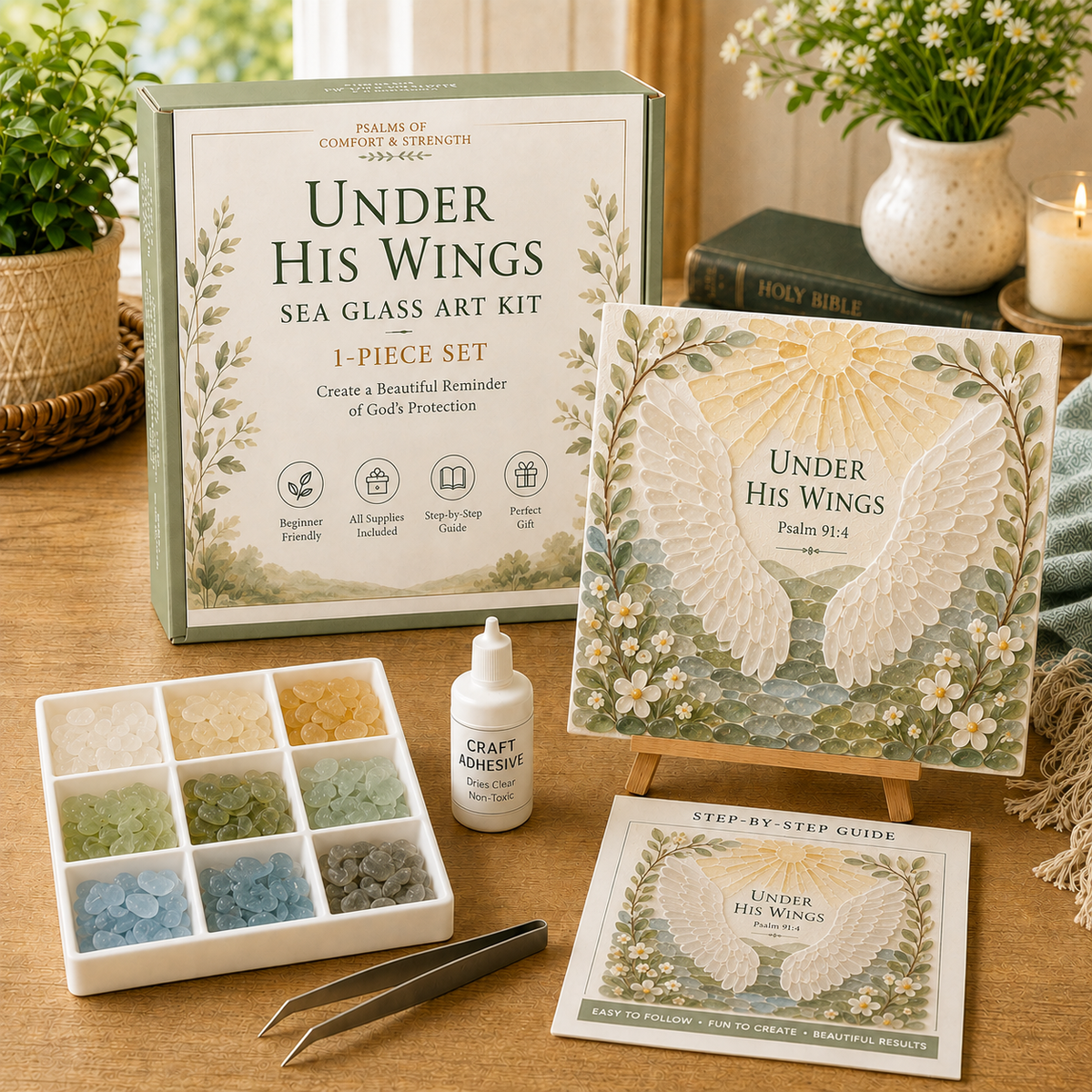 ✝️ Psalms of Comfort & Strength Sea Glass Art Kit — image 3