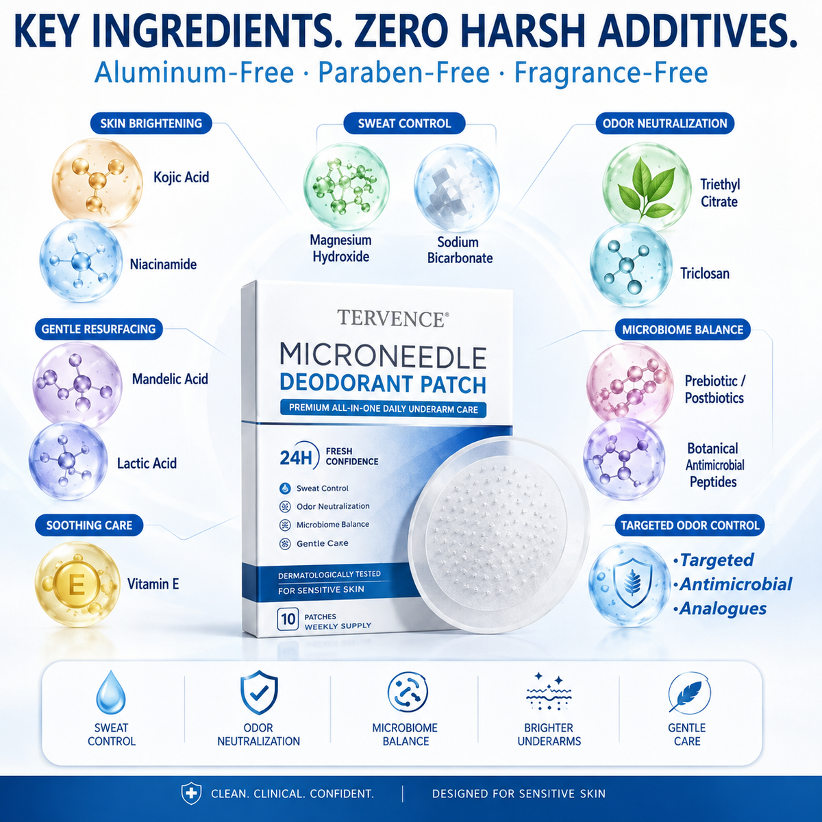 TERVENCE® 2-in-1 Advanced Sweat Control & Deodorant Microneedle Patches — image 9