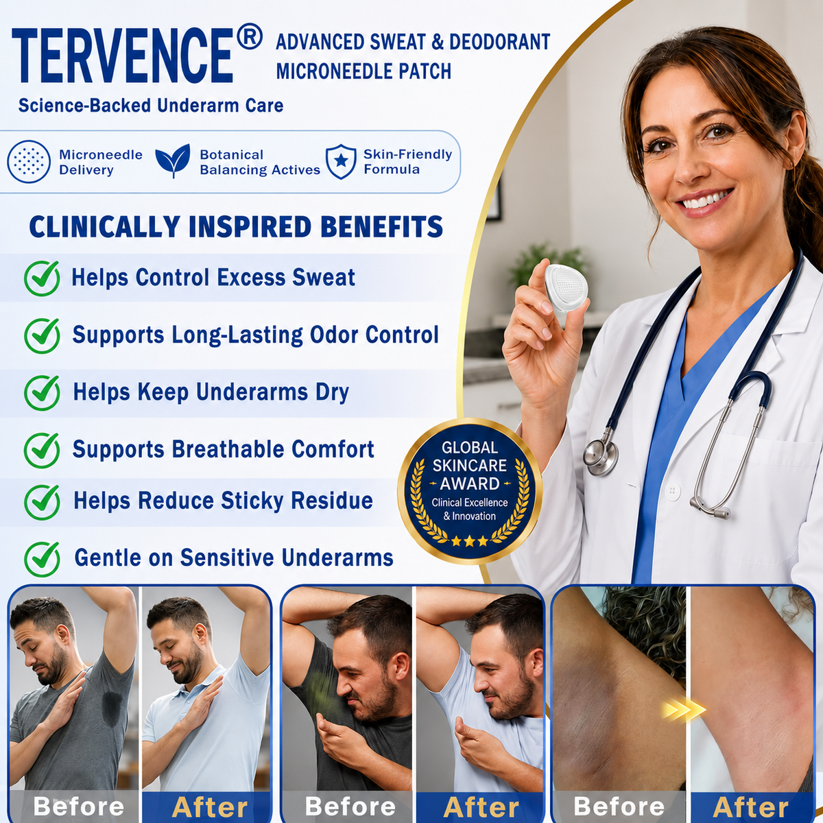 TERVENCE® 2-in-1 Advanced Sweat Control & Deodorant Microneedle Patches — image 12