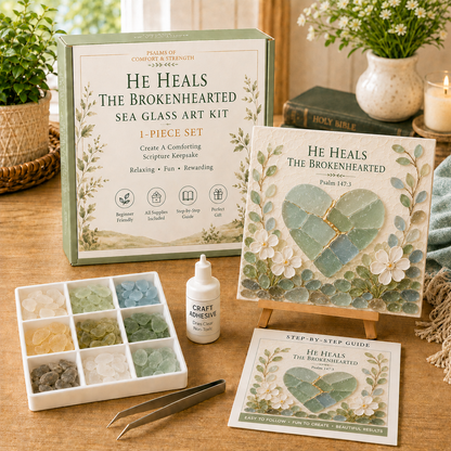 ✝️ Psalms of Comfort & Strength Sea Glass Art Kit — image 8