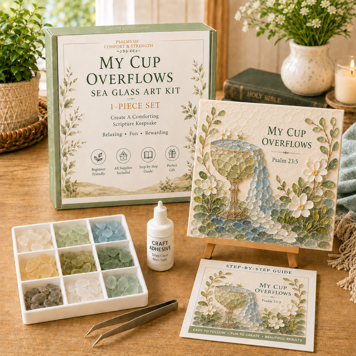 ✝️ Psalms of Comfort & Strength Sea Glass Art Kit — image 7