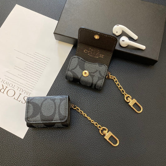 Luxury Coach AirPods Cases Black-