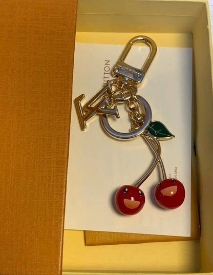 🌟 L- Cherry Keychain: Cute + Luxury, All in One 🍒✨