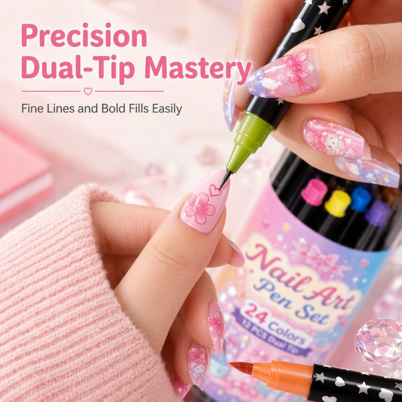 💅 LIMITED‐TIME 50% OFF! 💥 24 Colors Dual Ended Nail Art Pens Set – Creative, Salon‐Quality, Easy DIY ✨ — image 3