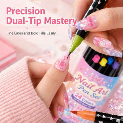 💅 LIMITED‐TIME 50% OFF! 💥 24 Colors Dual Ended Nail Art Pens Set – Creative, Salon‐Quality, Easy DIY ✨ — image 3