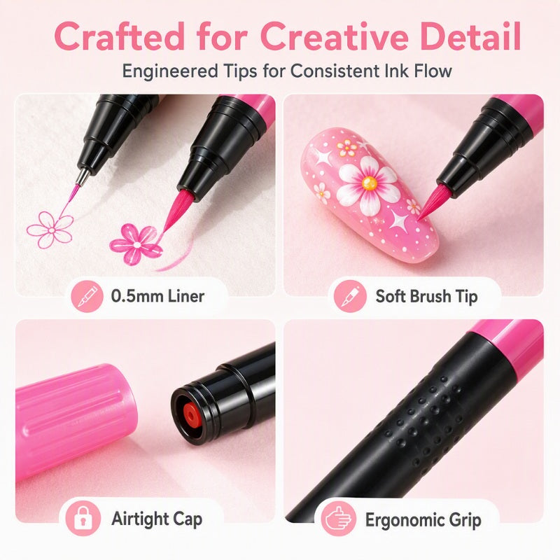 💅 LIMITED‐TIME 50% OFF! 💥 24 Colors Dual Ended Nail Art Pens Set – Creative, Salon‐Quality, Easy DIY ✨ — image 5