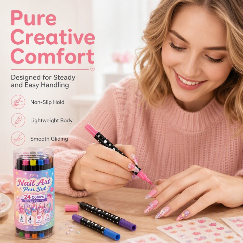 💅 LIMITED‐TIME 50% OFF! 💥 24 Colors Dual Ended Nail Art Pens Set – Creative, Salon‐Quality, Easy DIY ✨ — image 6