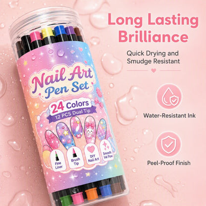 💅 LIMITED‐TIME 50% OFF! 💥 24 Colors Dual Ended Nail Art Pens Set – Creative, Salon‐Quality, Easy DIY ✨ — image 8