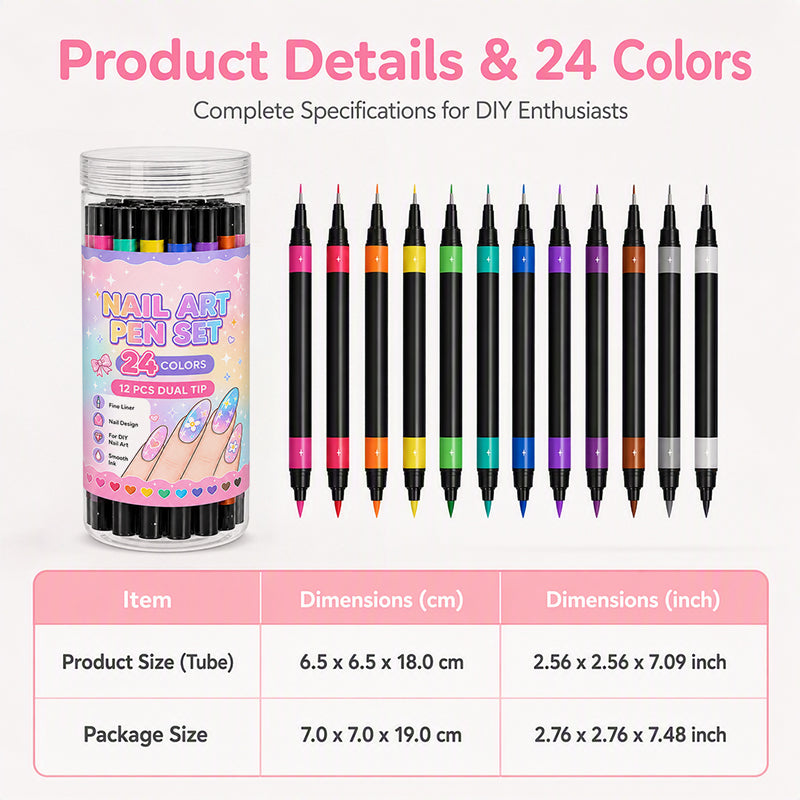 💅 LIMITED‐TIME 50% OFF! 💥 24 Colors Dual Ended Nail Art Pens Set – Creative, Salon‐Quality, Easy DIY ✨ — image 9