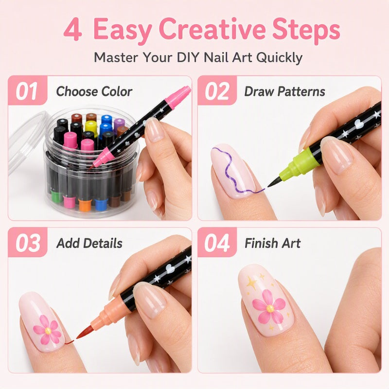 💅 LIMITED‐TIME 50% OFF! 💥 24 Colors Dual Ended Nail Art Pens Set – Creative, Salon‐Quality, Easy DIY ✨ — image 10