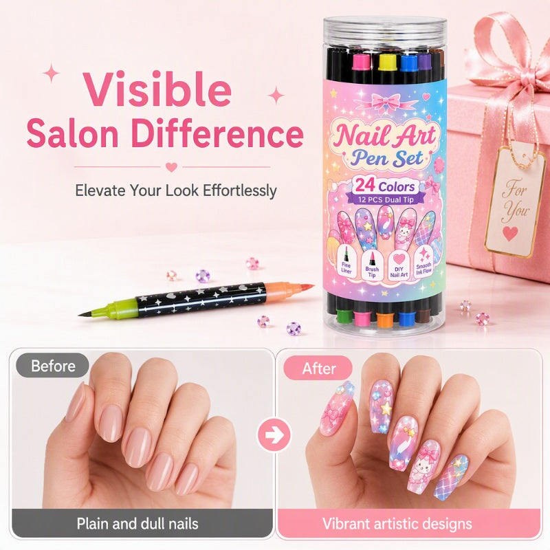 💅 LIMITED‐TIME 50% OFF! 💥 24 Colors Dual Ended Nail Art Pens Set – Creative, Salon‐Quality, Easy DIY ✨ — image 11
